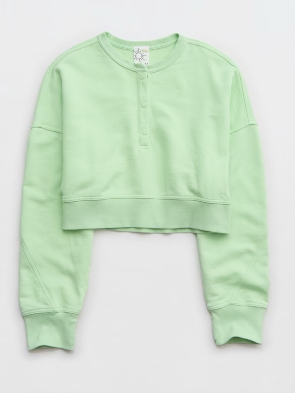 OFFLINE by Aerie Throwback Snap Crewneck Sweatshirt